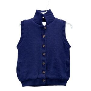 Vintage Rally Sweater Vest Men's Small Royal Blue Reversible Academia Preppy 90s